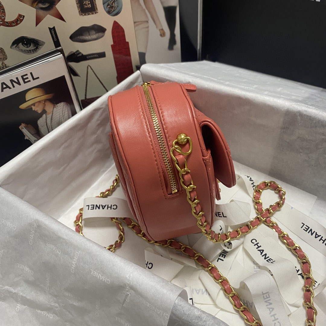 Chanel AS2928 Flap Large Heart Bag Lambskin AS3191 Pink