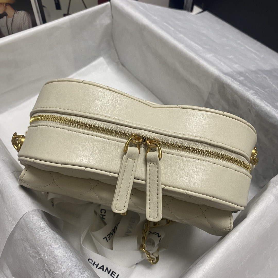 Chanel AS2928 Flap Large Heart Bag Lambskin AS3191 Beige