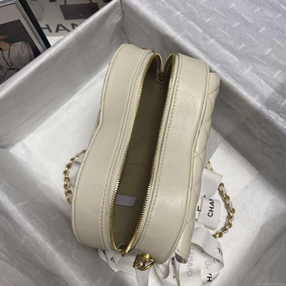 Chanel AS2928 Flap Large Heart Bag Lambskin AS3191 Beige