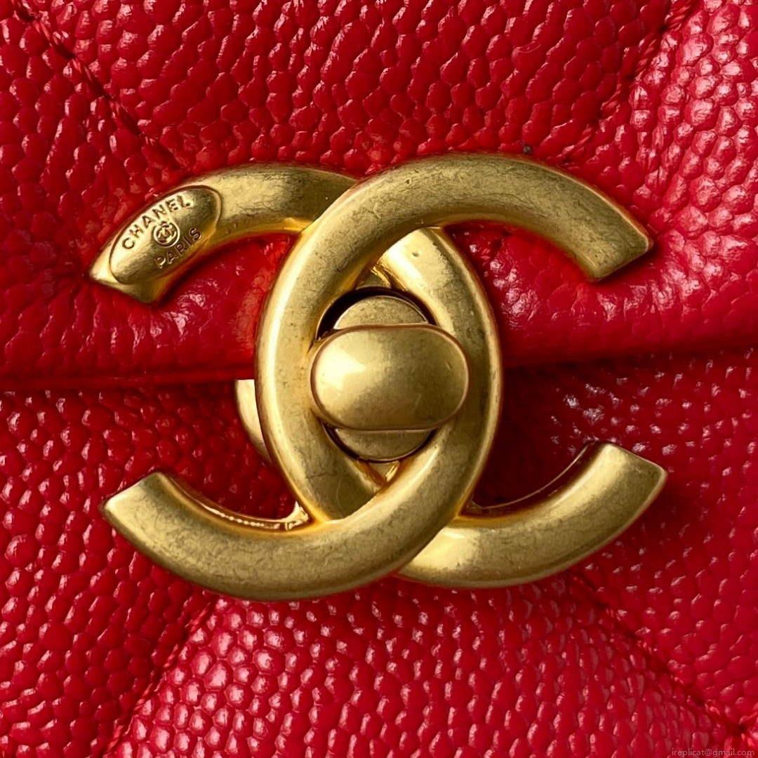 Chanel AS3108 Chanel Flap bag Grained Calfskin Red