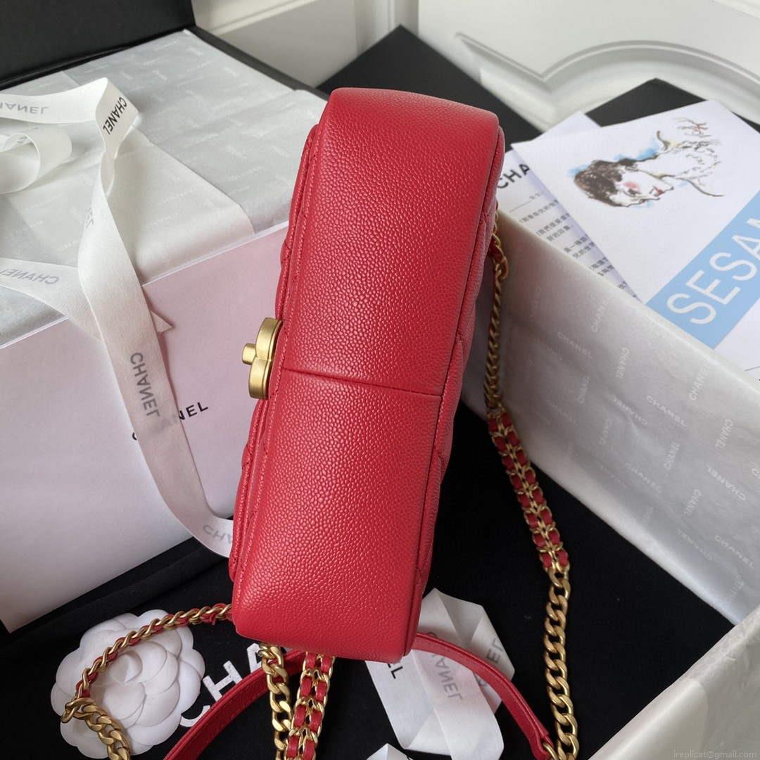 Chanel AS3108 Chanel Flap bag Grained Calfskin Red