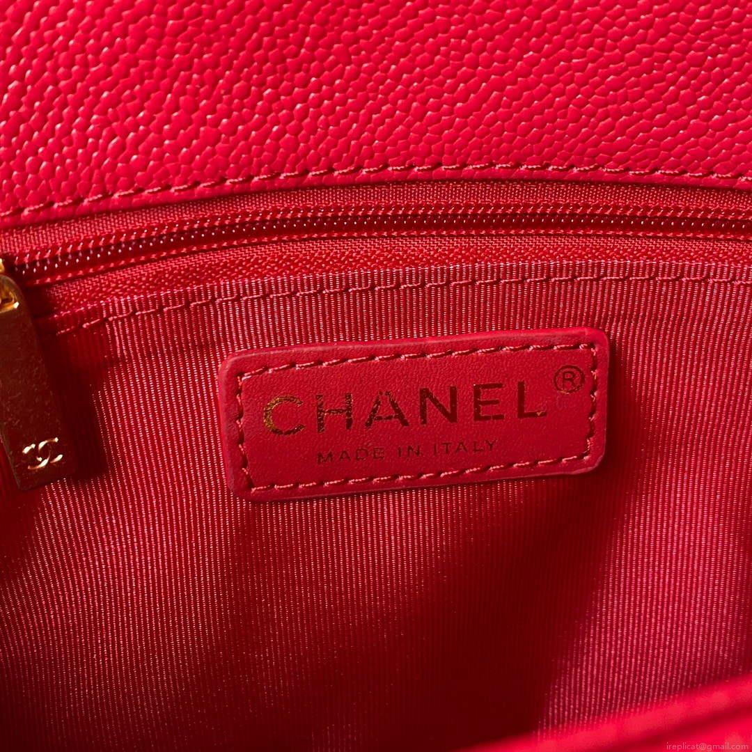 Chanel AS3108 Chanel Flap bag Grained Calfskin Red