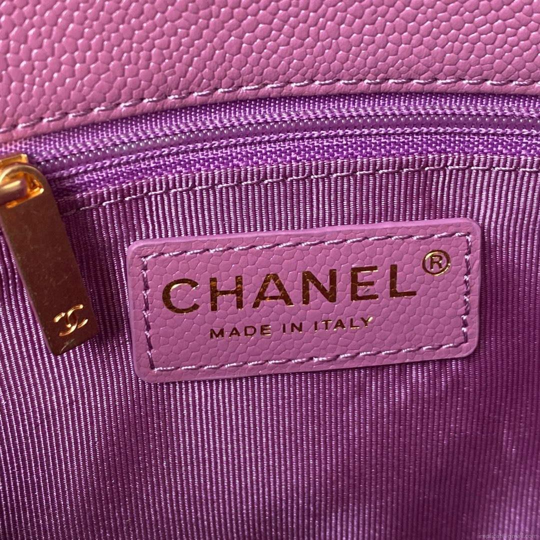 Chanel AS3108 Chanel Flap bag Grained Calfskin Purple