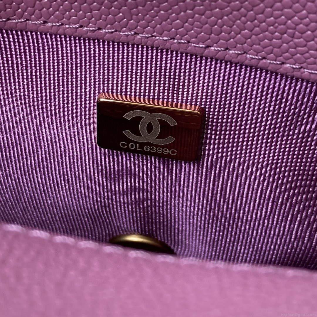 Chanel AS3108 Chanel Flap bag Grained Calfskin Purple