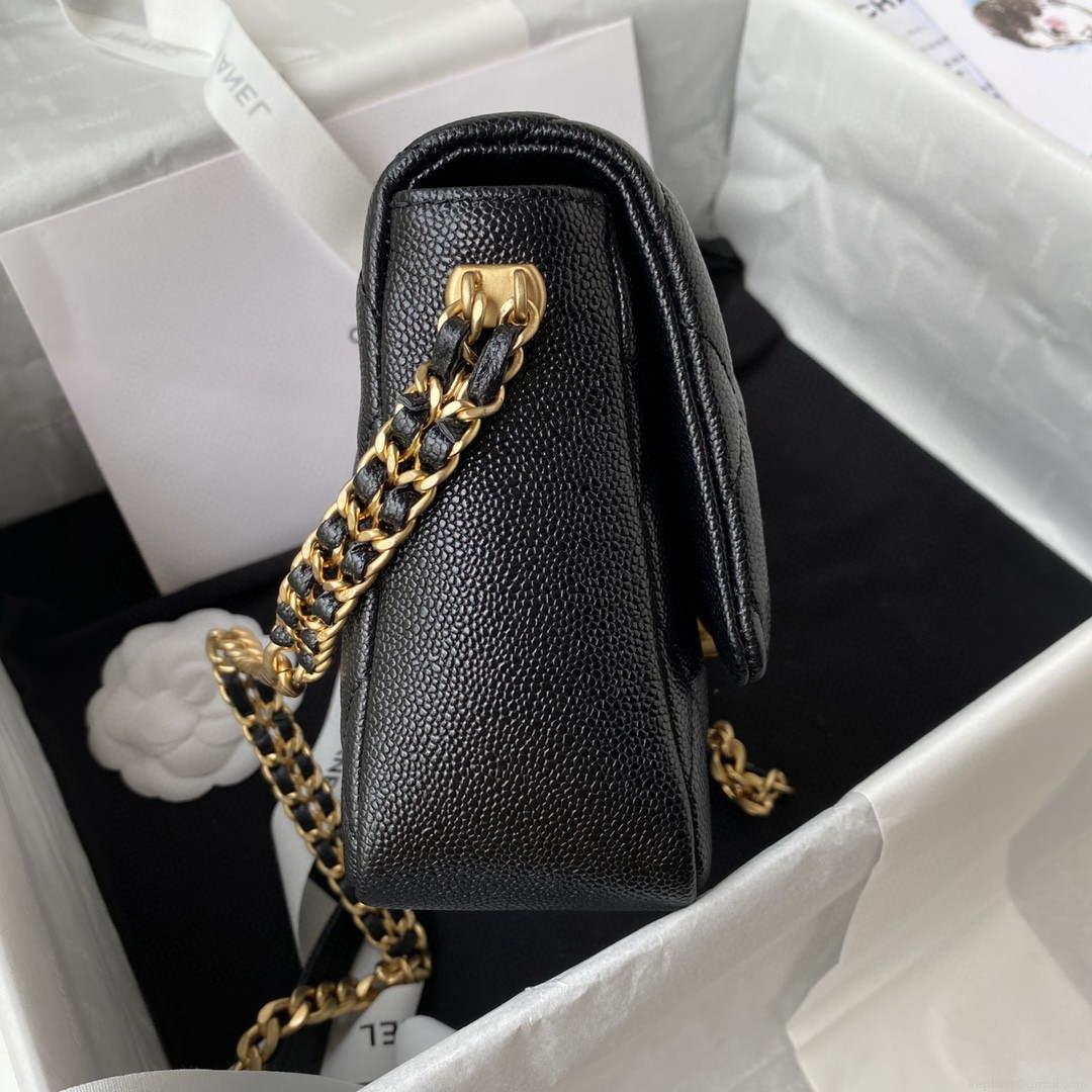 Chanel AS3108 Chanel Flap bag Grained Calfskin Black