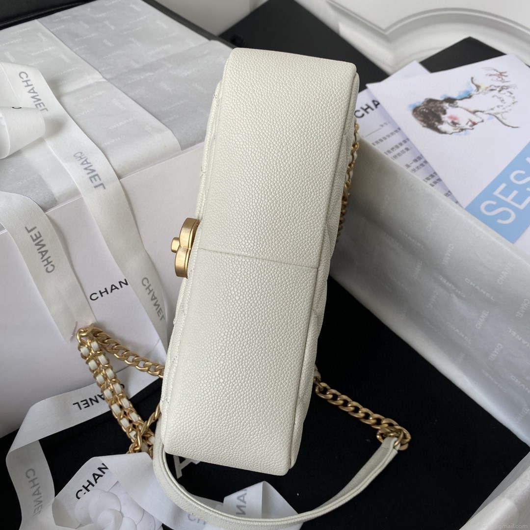 Chanel AS3108 Chanel Flap bag Grained Calfskin White