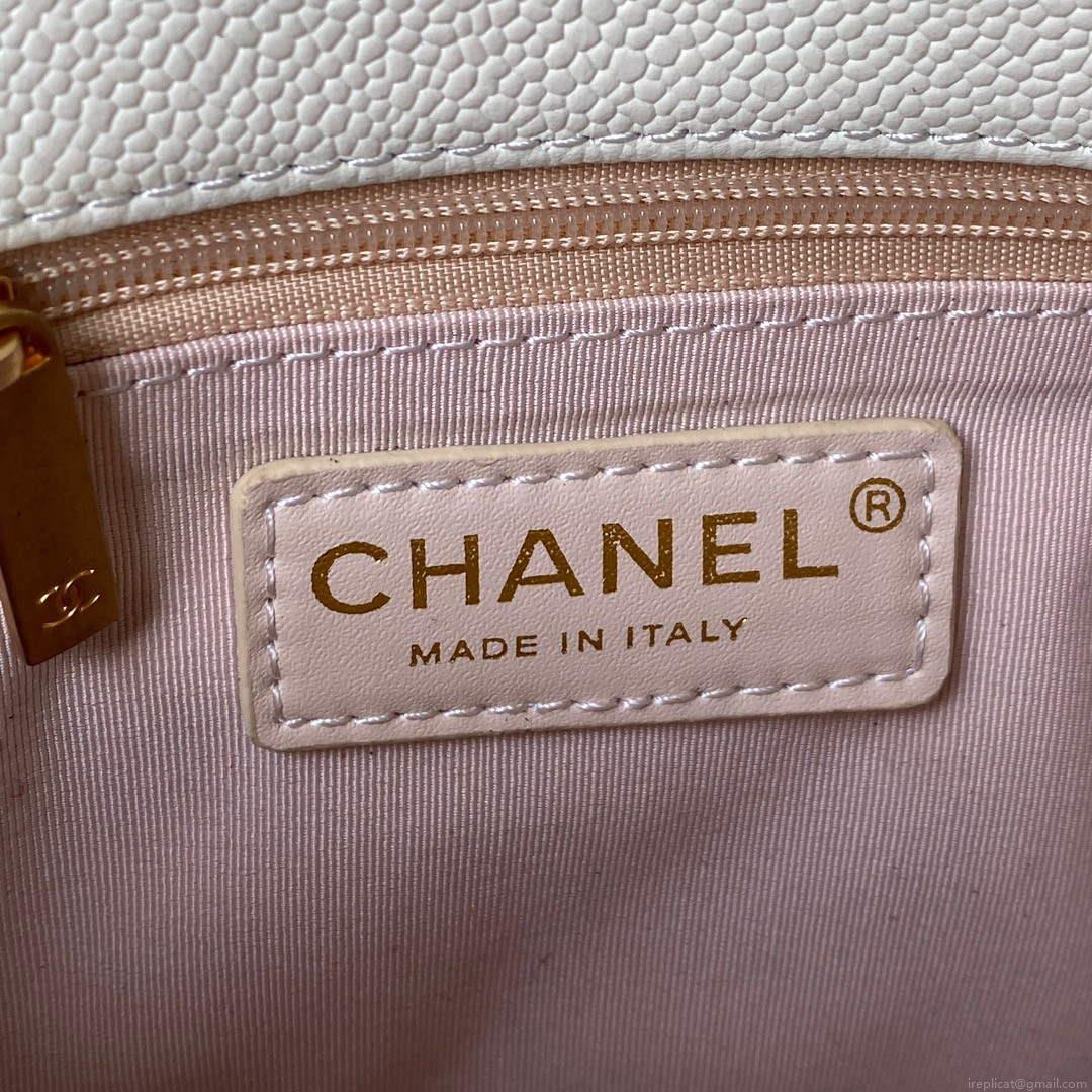 Chanel AS3108 Chanel Flap bag Grained Calfskin White