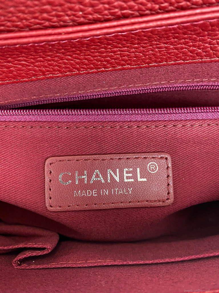 Chanel AS8095 Chanel Flap bag Calfskin Wine Red