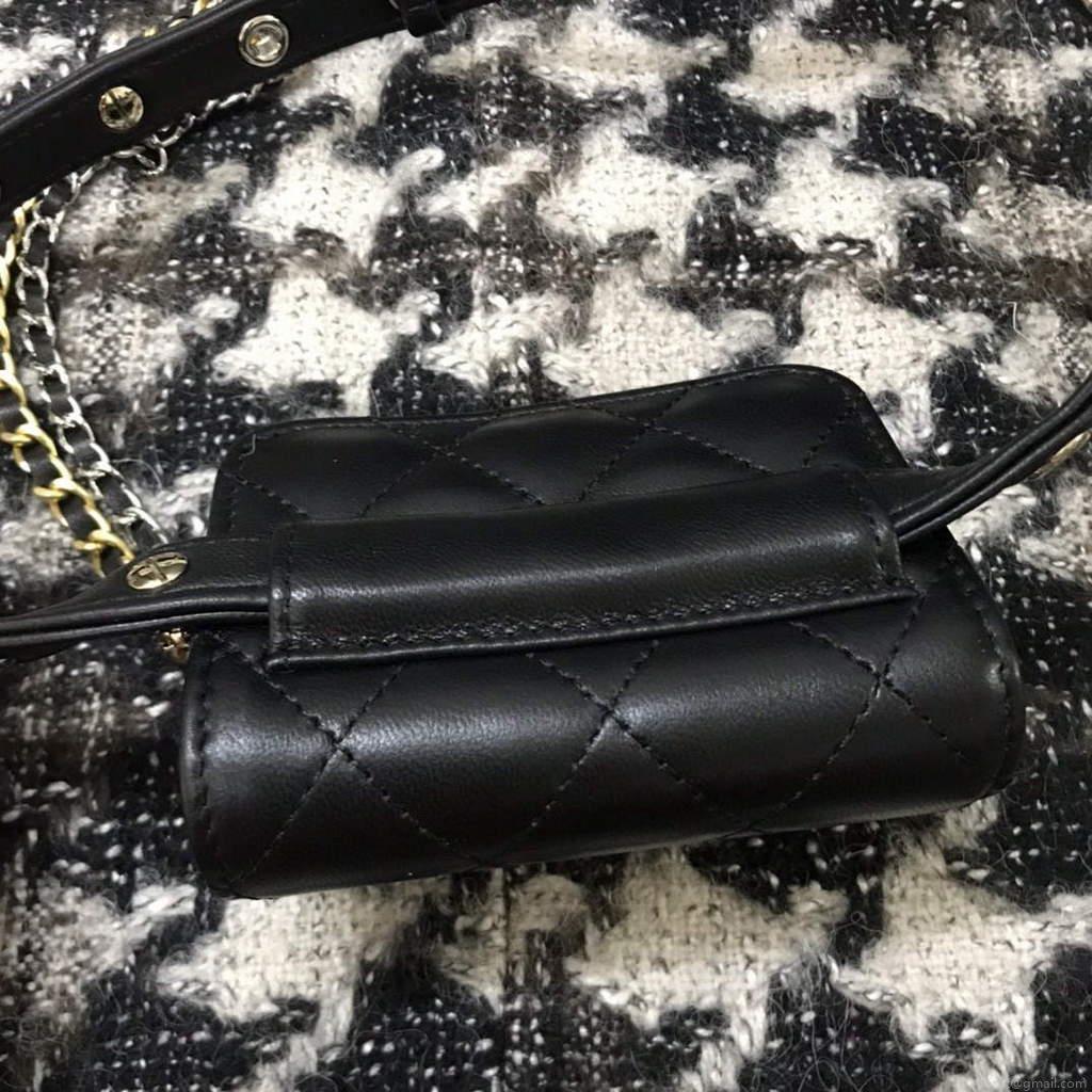 Chanel A68046 Chanel Mini Flap bag Lambskin Black