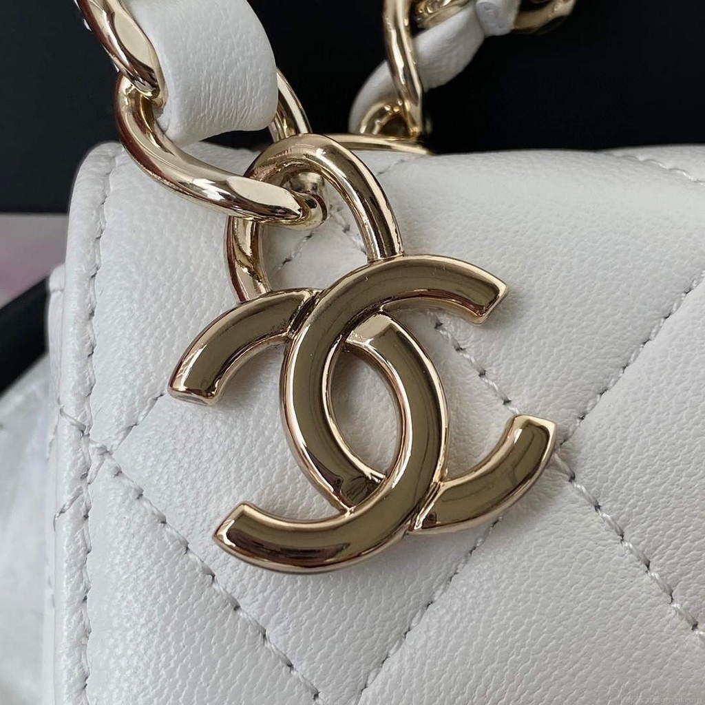 Chanel AP2305 Chanel Mini Flap bag Lambskin White