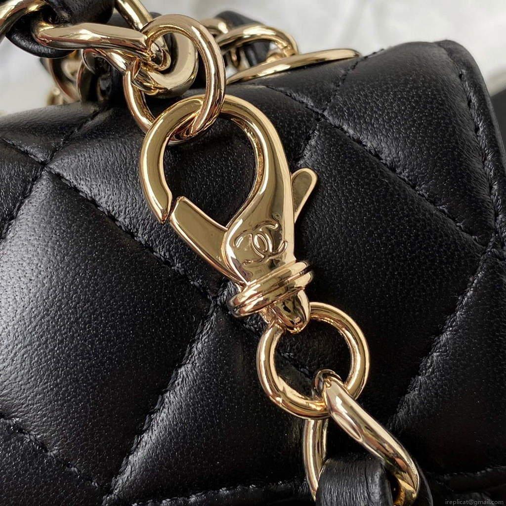 Chanel AP2305 Chanel Mini Flap bag Lambskin Black