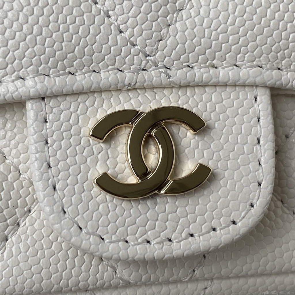 Chanel AP2305 Chanel Mini Flap bag Calfskin White