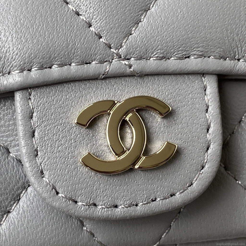 Chanel AP2305 Chanel Mini Flap bag Calfskin Grey