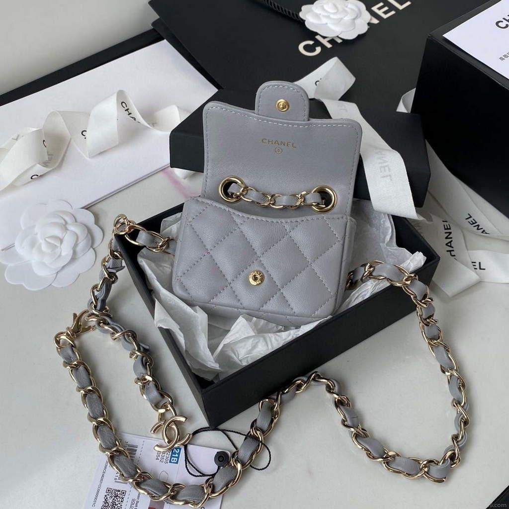 Chanel AP2305 Chanel Mini Flap bag Calfskin Grey