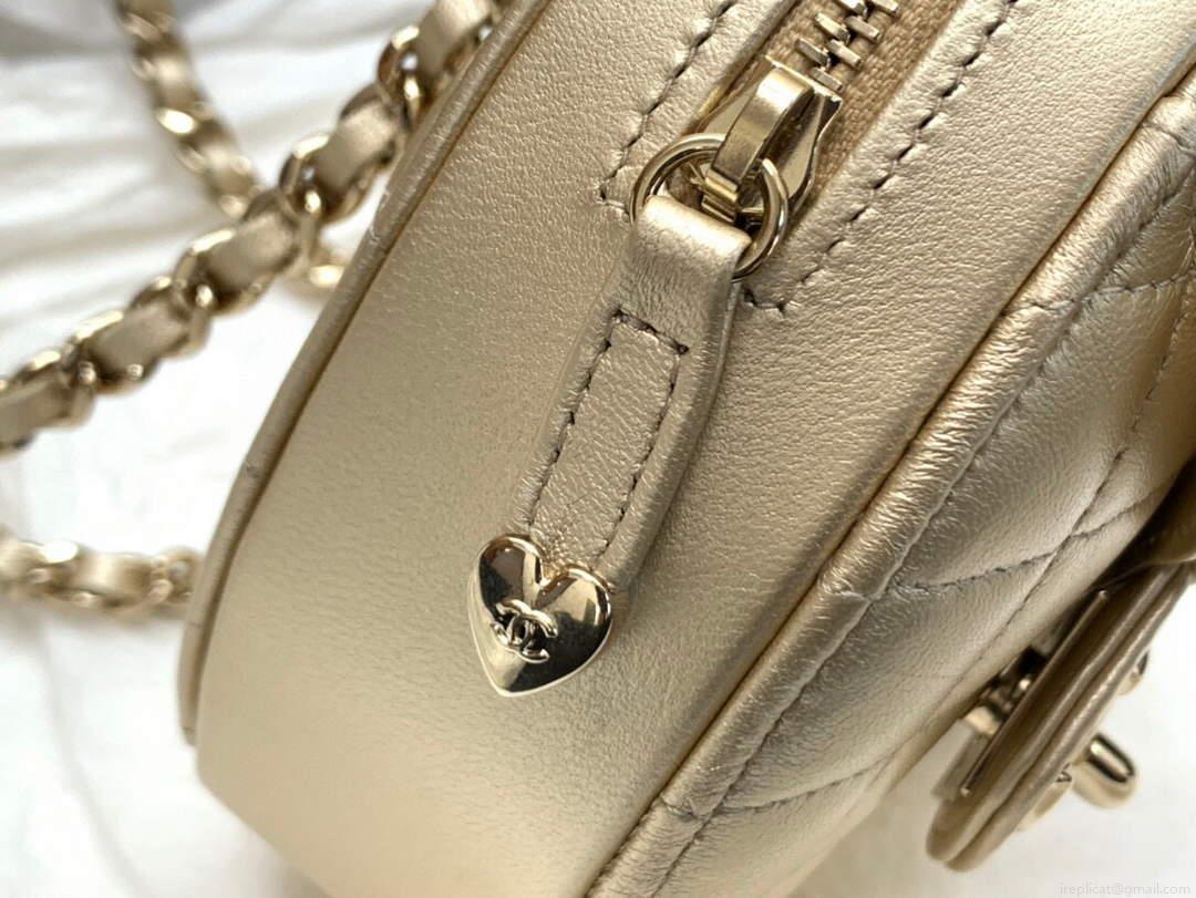 Chanel AS2927 Heart Clutch with chain Lambskin AP2784 Gold