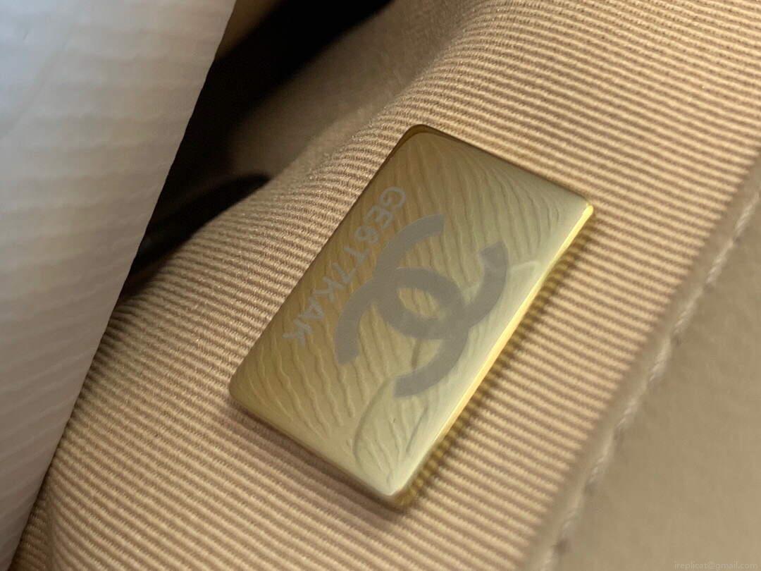 Chanel As1161 Chanel 19 Handbag Flap Lambskin Ocher Yellow Gold