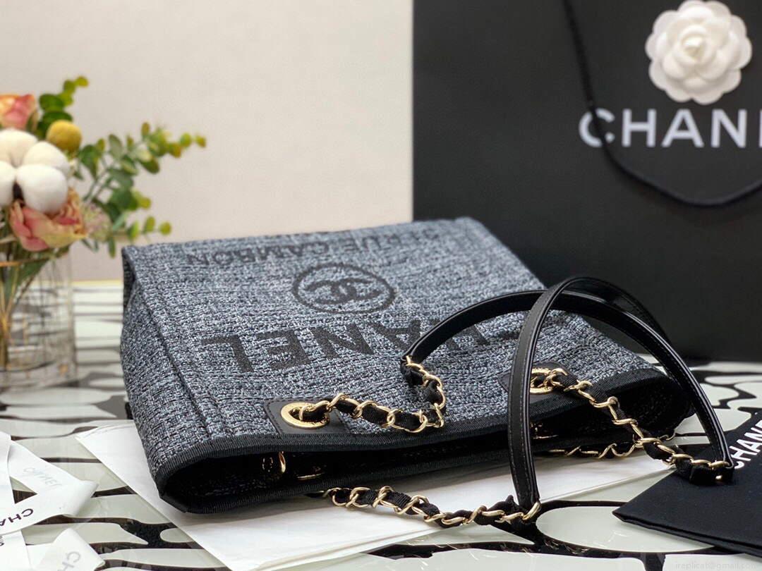 Chanel A66941 Chanel Medium Shopping Bag Tote Shoulder Black