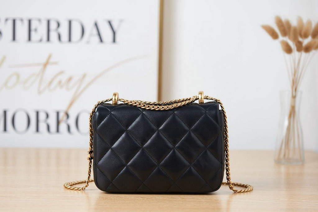 Chanel AS3113 Mini Flap Bag Lambskin Black