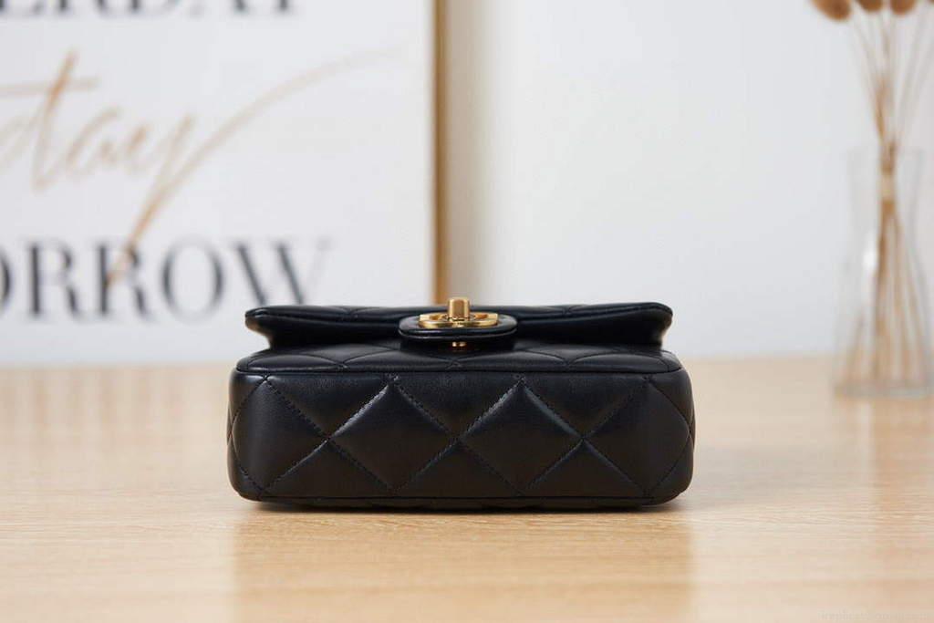 Chanel AS3113 Mini Flap Bag Lambskin Black