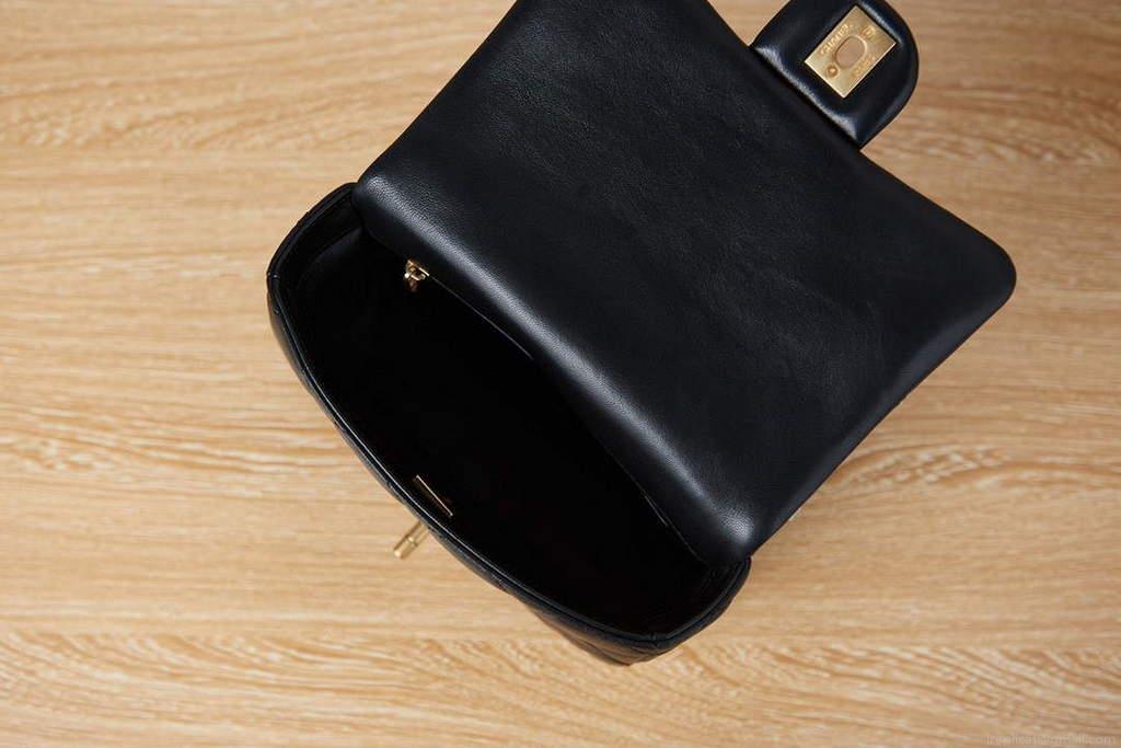 Chanel AS3113 Mini Flap Bag Lambskin Black
