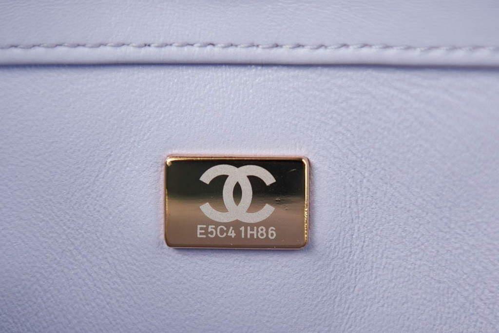 Chanel AS3114 Flap Bag Lambskin Light Purple