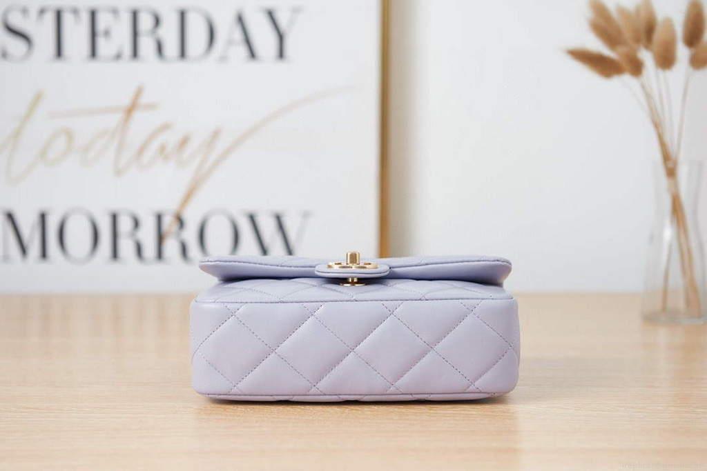 Chanel AS3114 Flap Bag Lambskin Light Purple