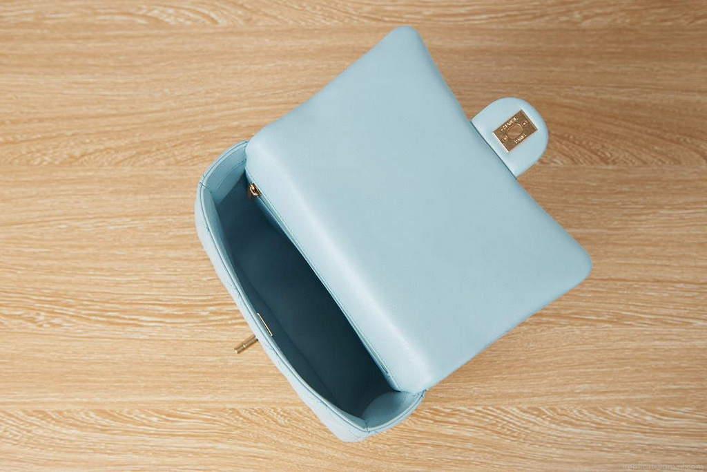 Chanel AS3114 Flap Bag Lambskin Light Blue