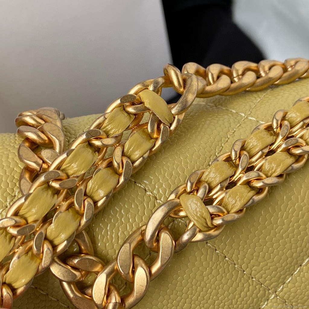 Chanel AS3103 Chanel 19 Handbag Calfskin Yellow
