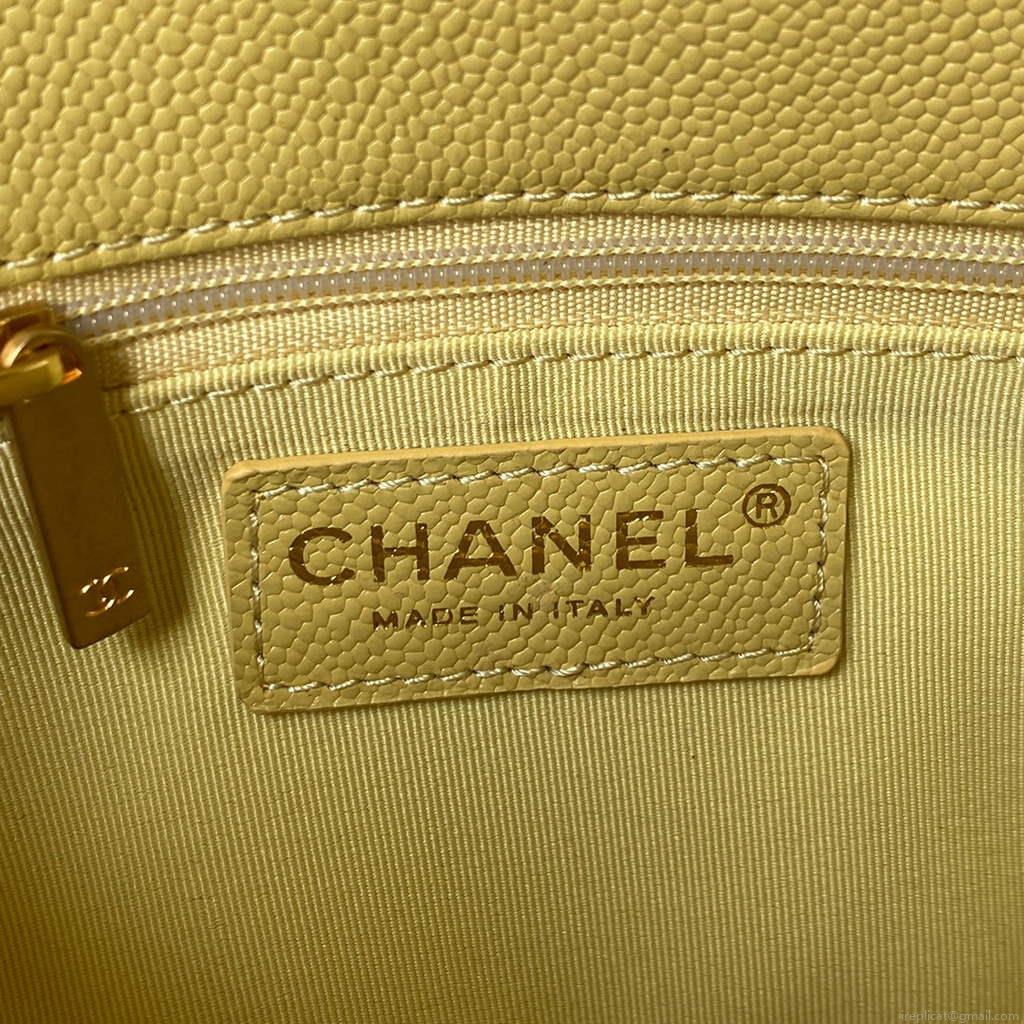 Chanel AS3103 Chanel 19 Handbag Calfskin Yellow