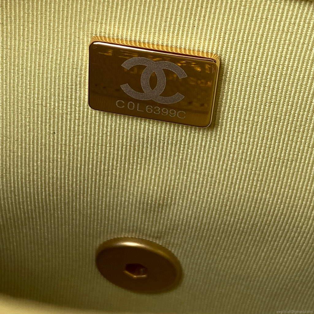 Chanel AS3103 Chanel 19 Handbag Calfskin Yellow