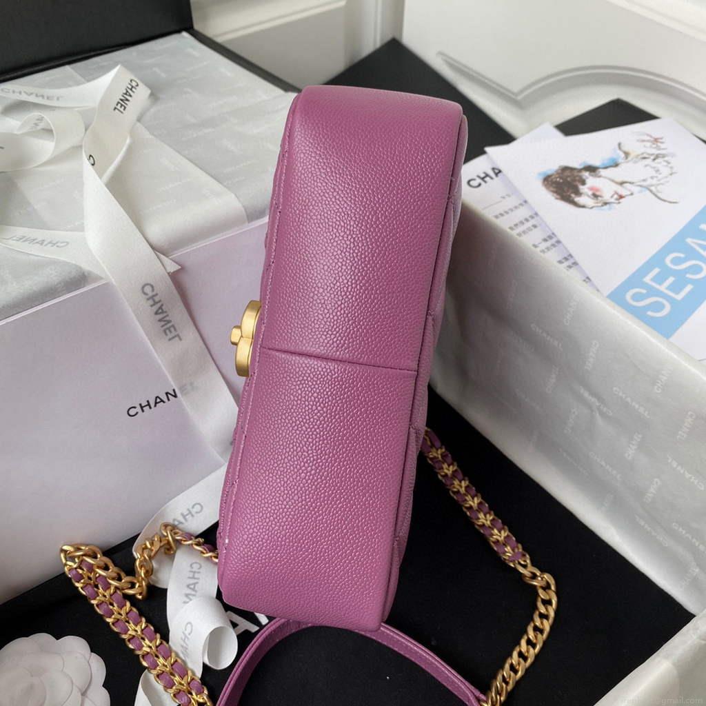 Chanel AS3103 Chanel 19 Handbag Calfskin Purple