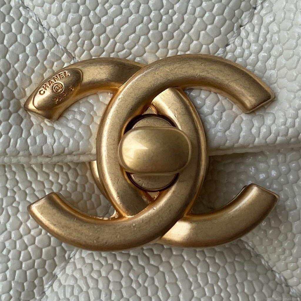 Chanel AS3103 Chanel 19 Handbag Calfskin White