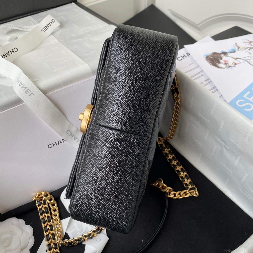 Chanel AS3103 Chanel 19 Handbag Calfskin Black