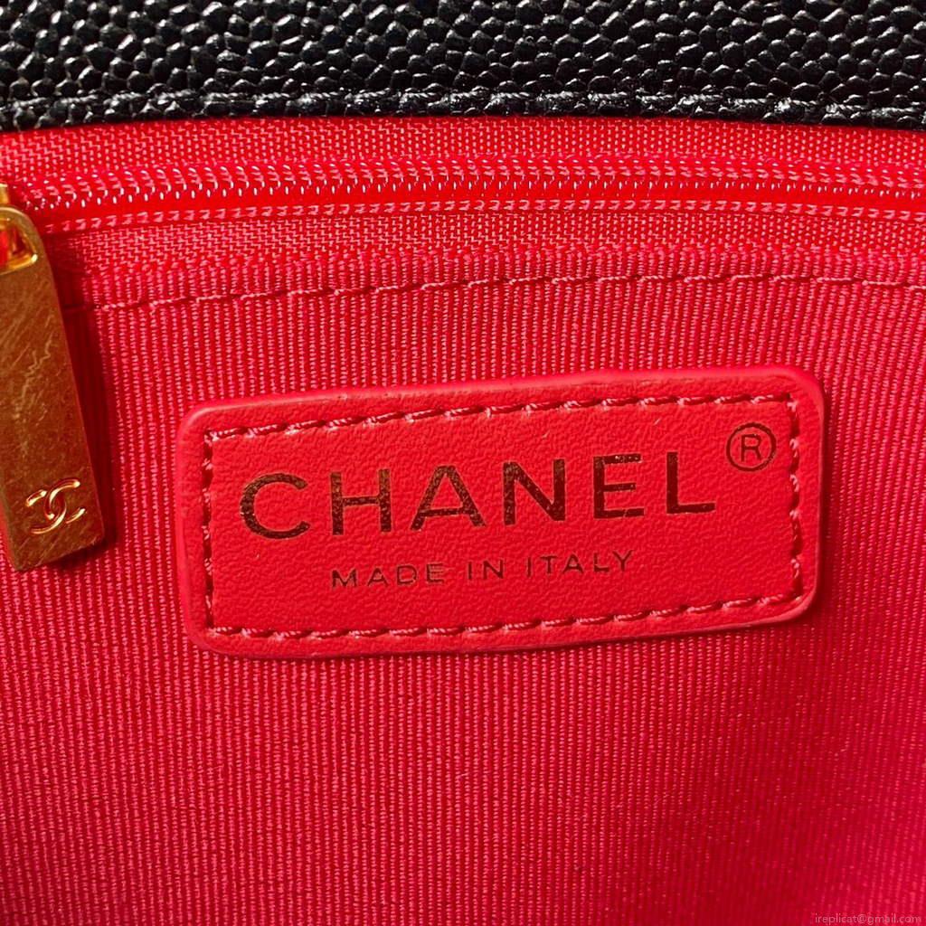 Chanel AS3103 Chanel 19 Handbag Calfskin Black