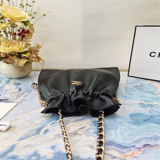 Chanel AS2170 Large shopping Tote bag Shiny Lambskin black