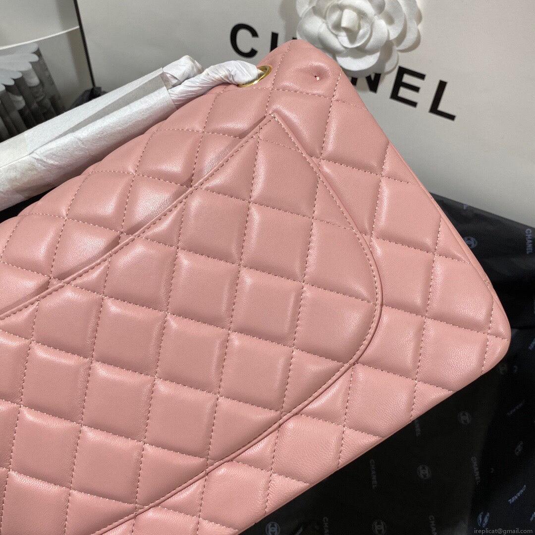 Chanel CF A01113 Classic Flap Bag in Lambskin Light Pink