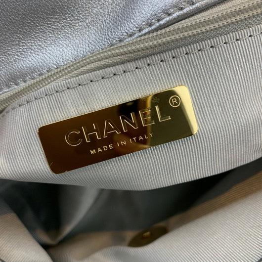 Chanel As1160 Chanel 19 Handbag Flap Lambskin Silvery