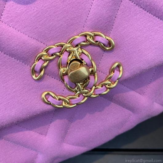 Chanel As1160 Chanel 19 Handbag Flap Shoulder Velvet Pink