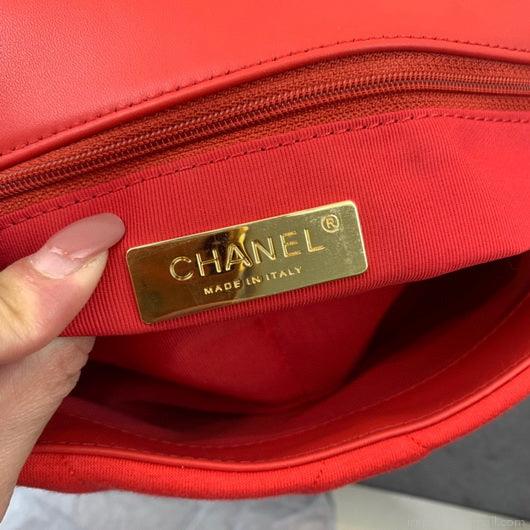 Chanel As1160 Chanel 19 Handbag Flap Shoulder Velvet Red