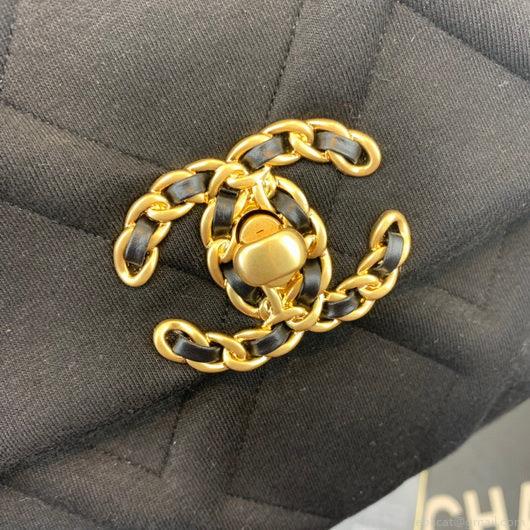 Chanel As1160 Chanel 19 Handbag Flap Shoulder Velvet Black