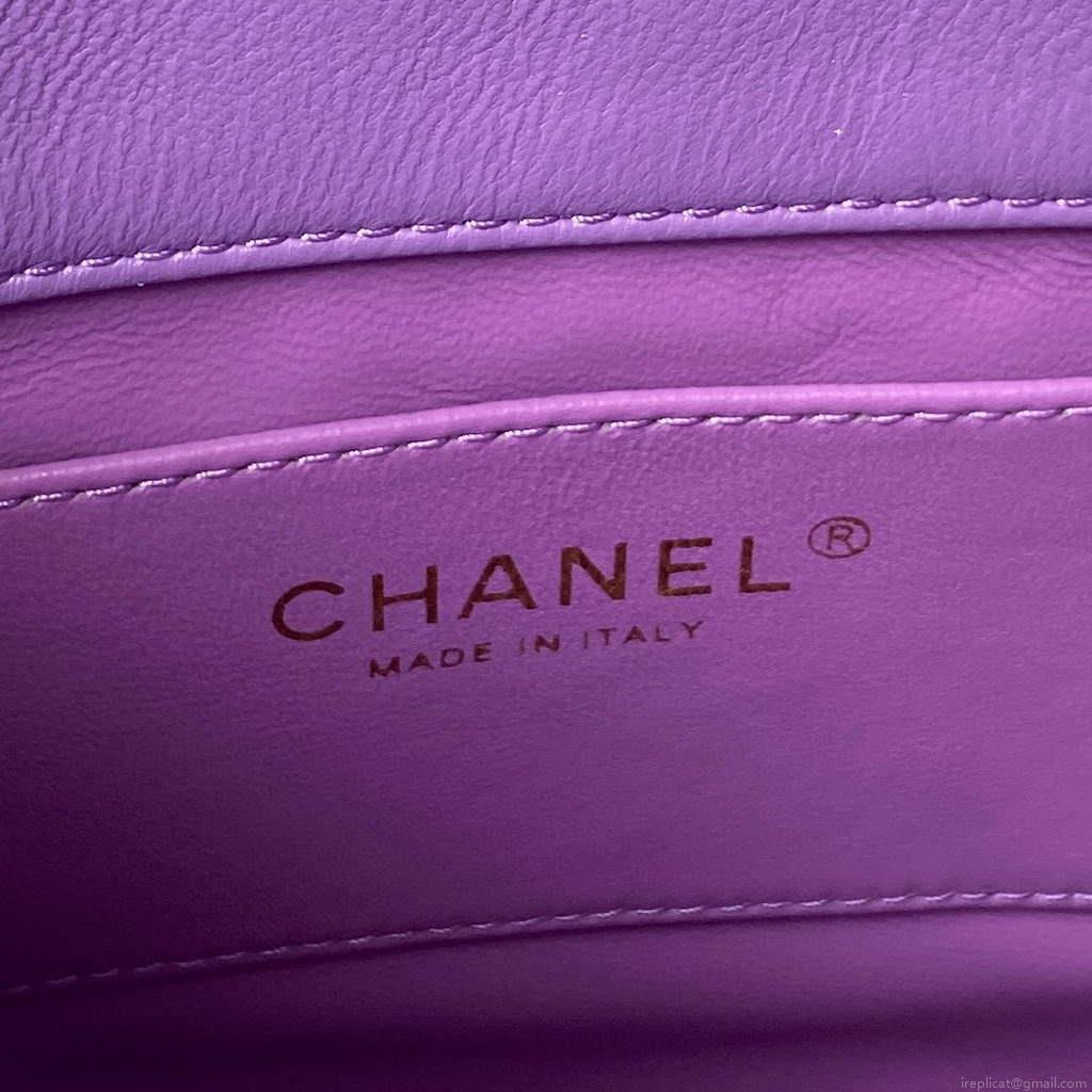 Chanel Bucket Bag Lambskin AS3116 Purple