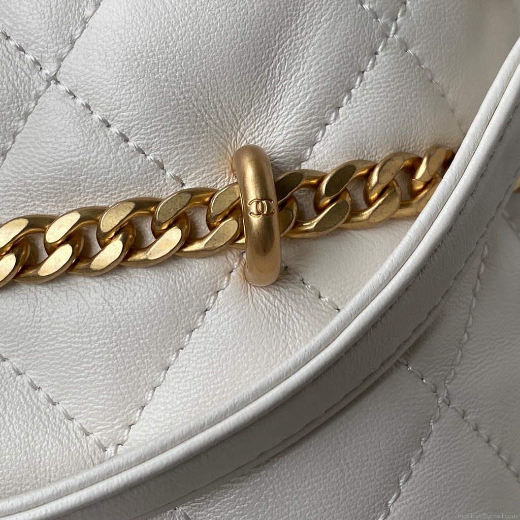 Chanel Bucket Bag Lambskin AS3116 White