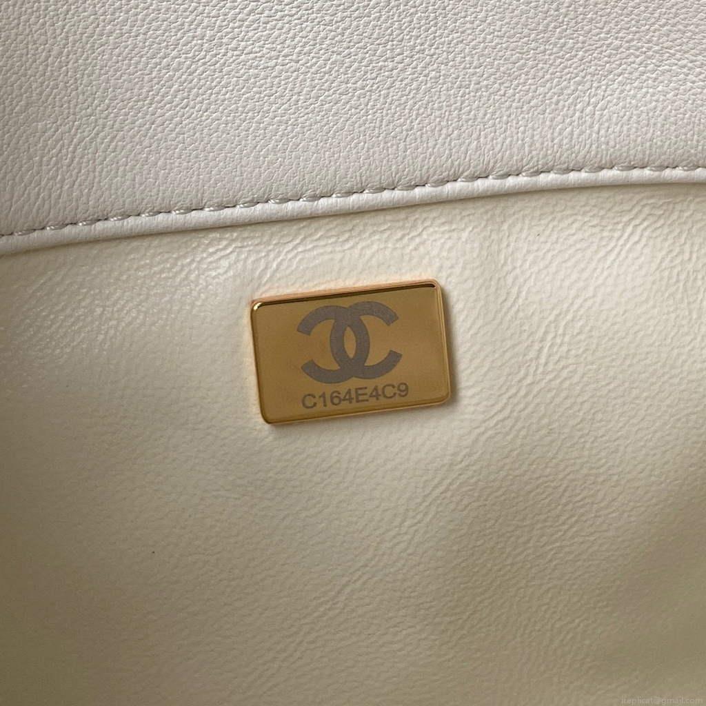 Chanel Bucket Bag Lambskin AS3116 White