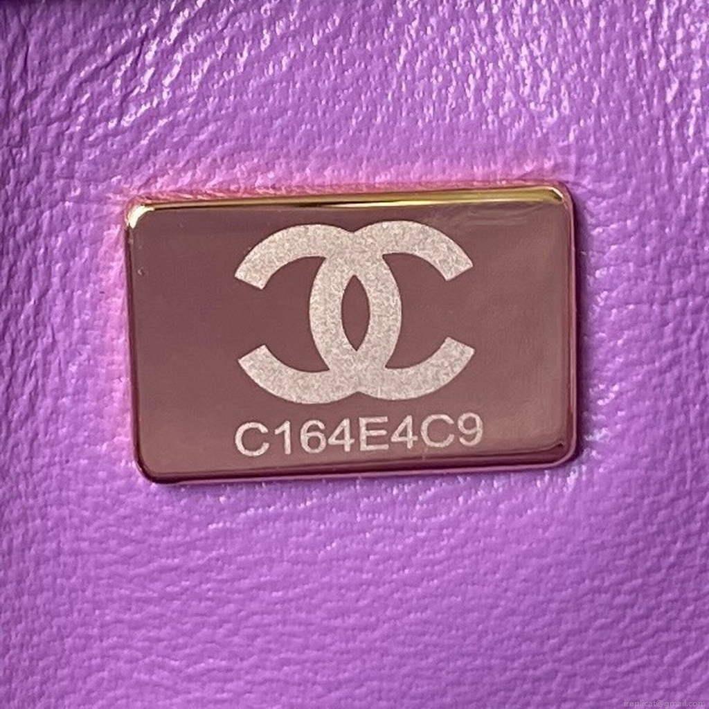 Chanel AS3117 Bucket Bag Lambskin Purple