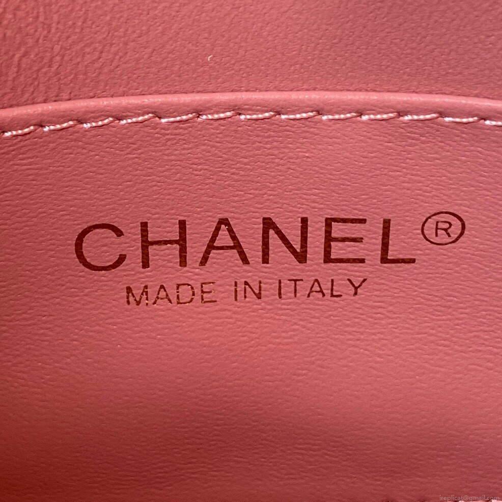 Chanel Small Hobo Bag Grained Calfskin Gold AS3223 Pink