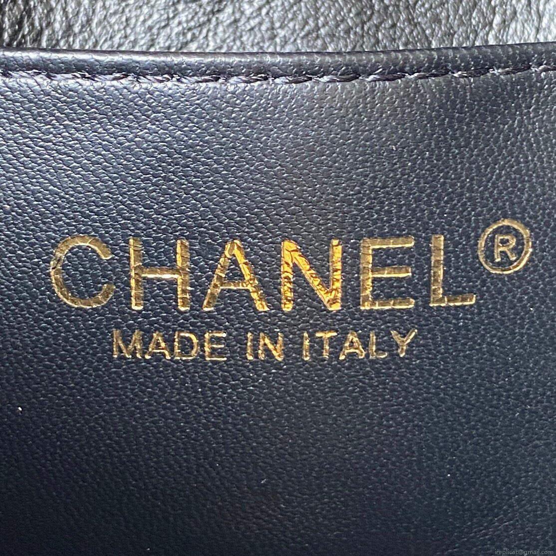 Chanel Small Hobo Bag Grained Calfskin Gold AS3223 Black