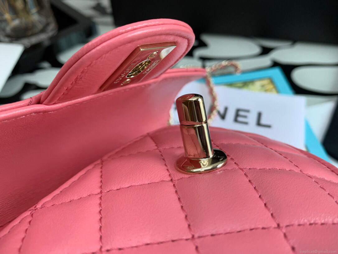 Chanel AS3191 Large Heart Bag Lambskin Rose Red