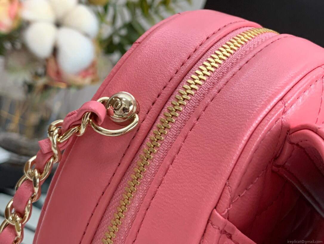 Chanel AS3191 Large Heart Bag Lambskin Rose Red