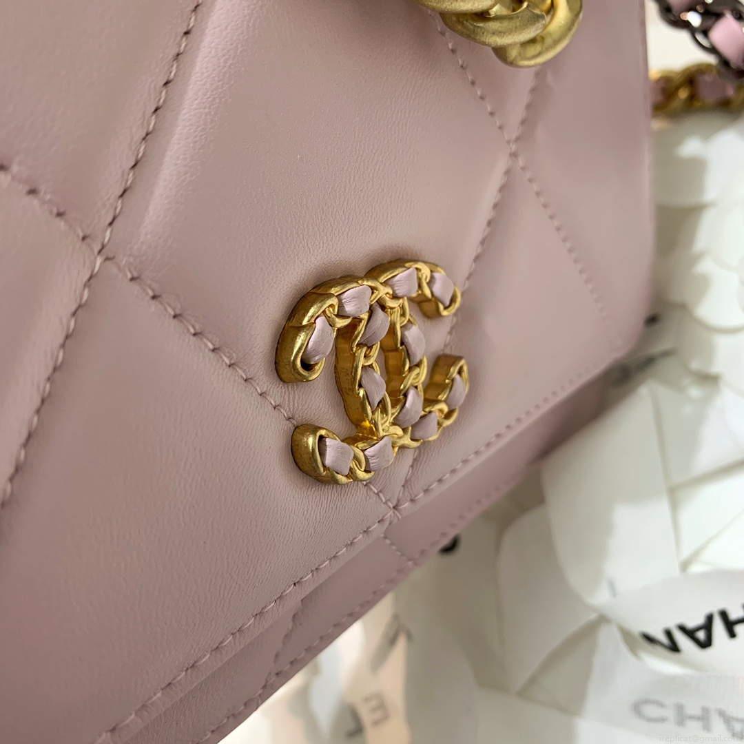 Chanel A86092 WOC 19 Chain Wallet Bag Lambskin Light Pink