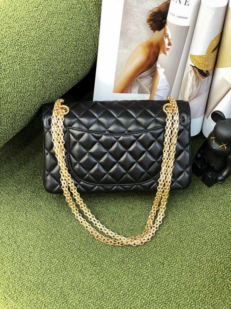 Chanel A37586 2.55 Handbag Calfskin Strass Glass Pearls Gold